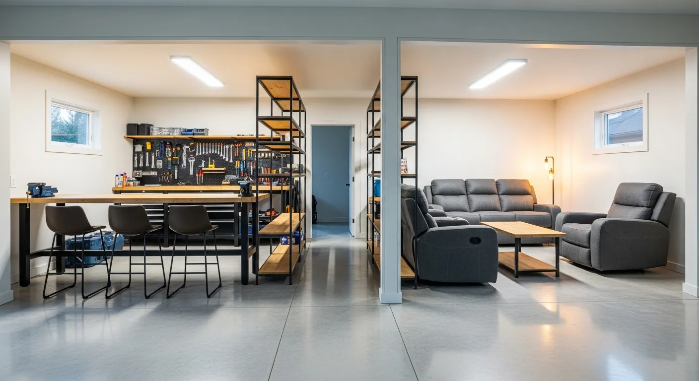 Seating layout in the garage