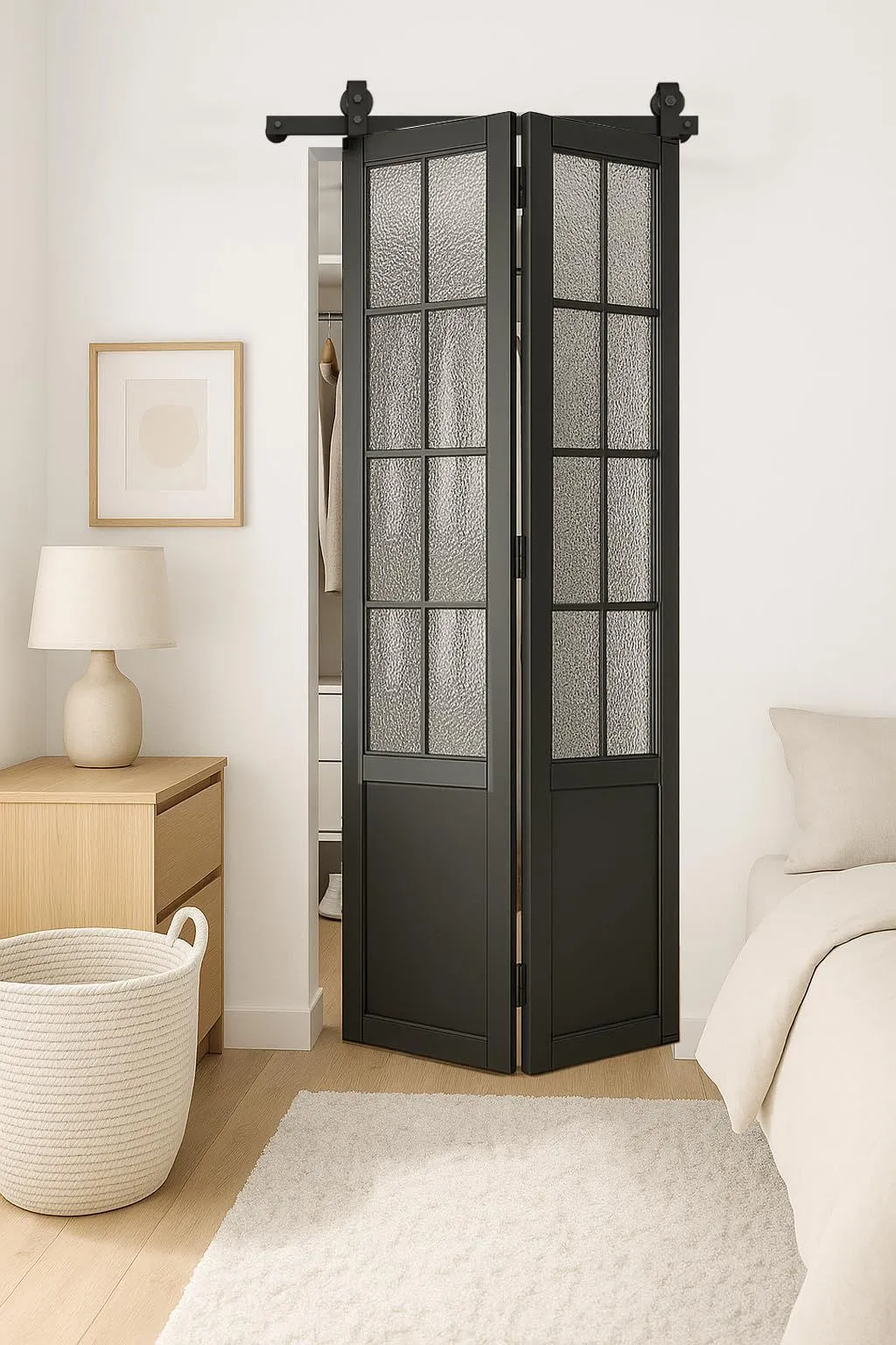 A Beautiful Black Bi-Fold Door