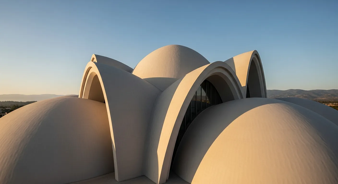 A Breathtaking, Architectural Masterpiece Featuring Multiple Interconnected, Dome-shaped Roofs With Smooth, Uninterrupted Surfaces