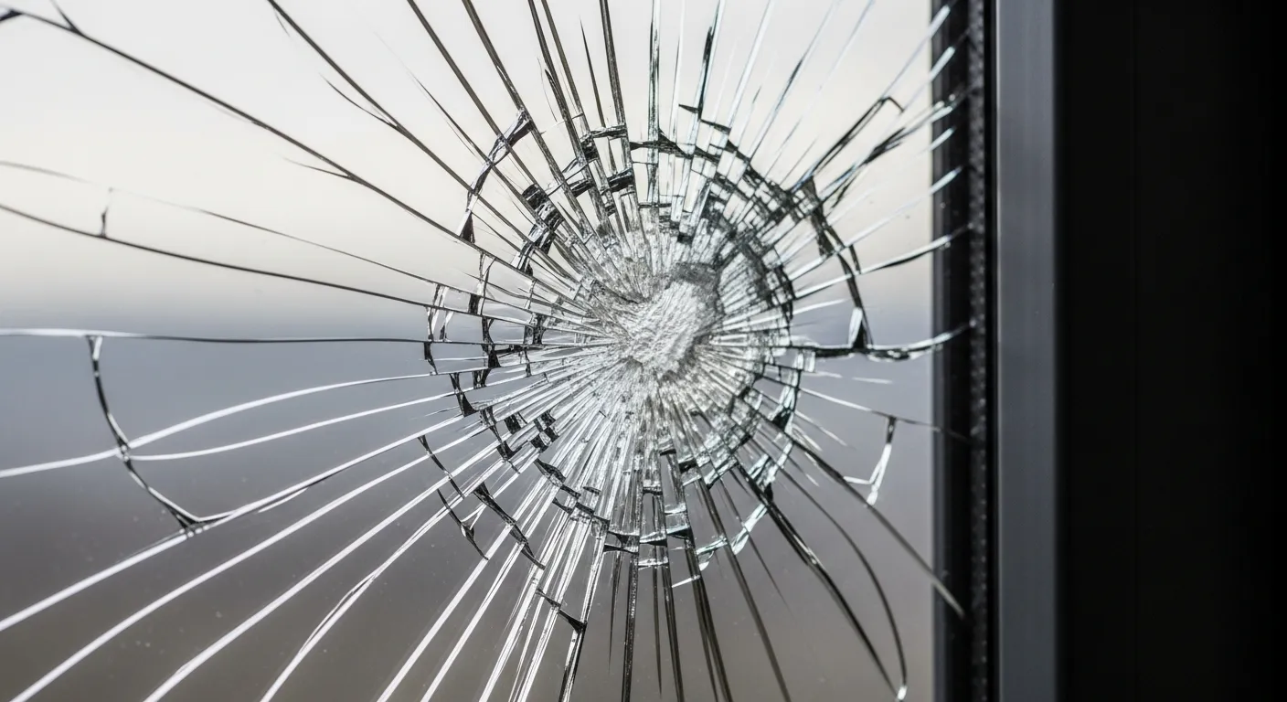 A Broken Argon Gas Windows Pane