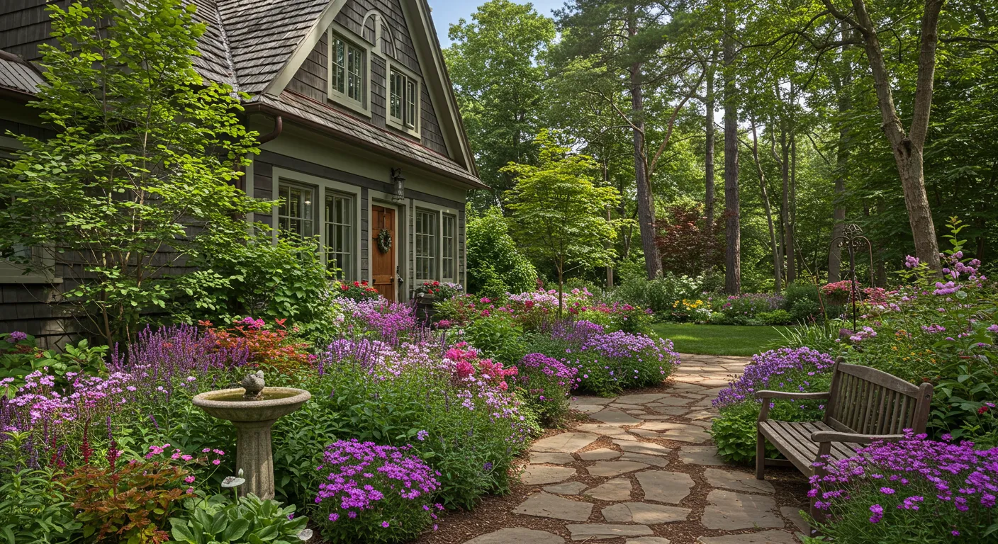 A Charming Home Enhanced by Vibrant Landscaping A Charming Home Enhanced by Vibrant Landscaping