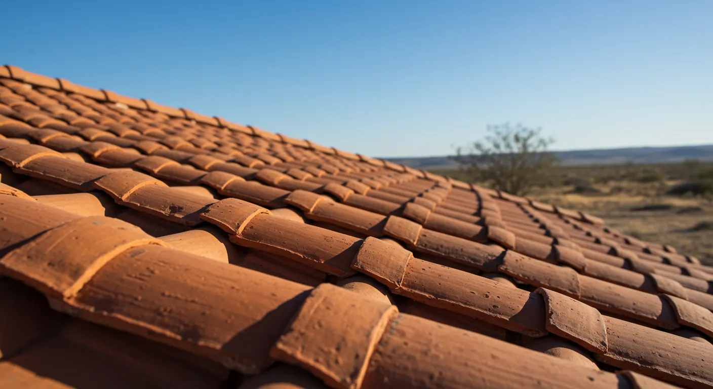 A Clay Tile Roof Made of Terracotta A Clay Tile Roof Made of Terracotta