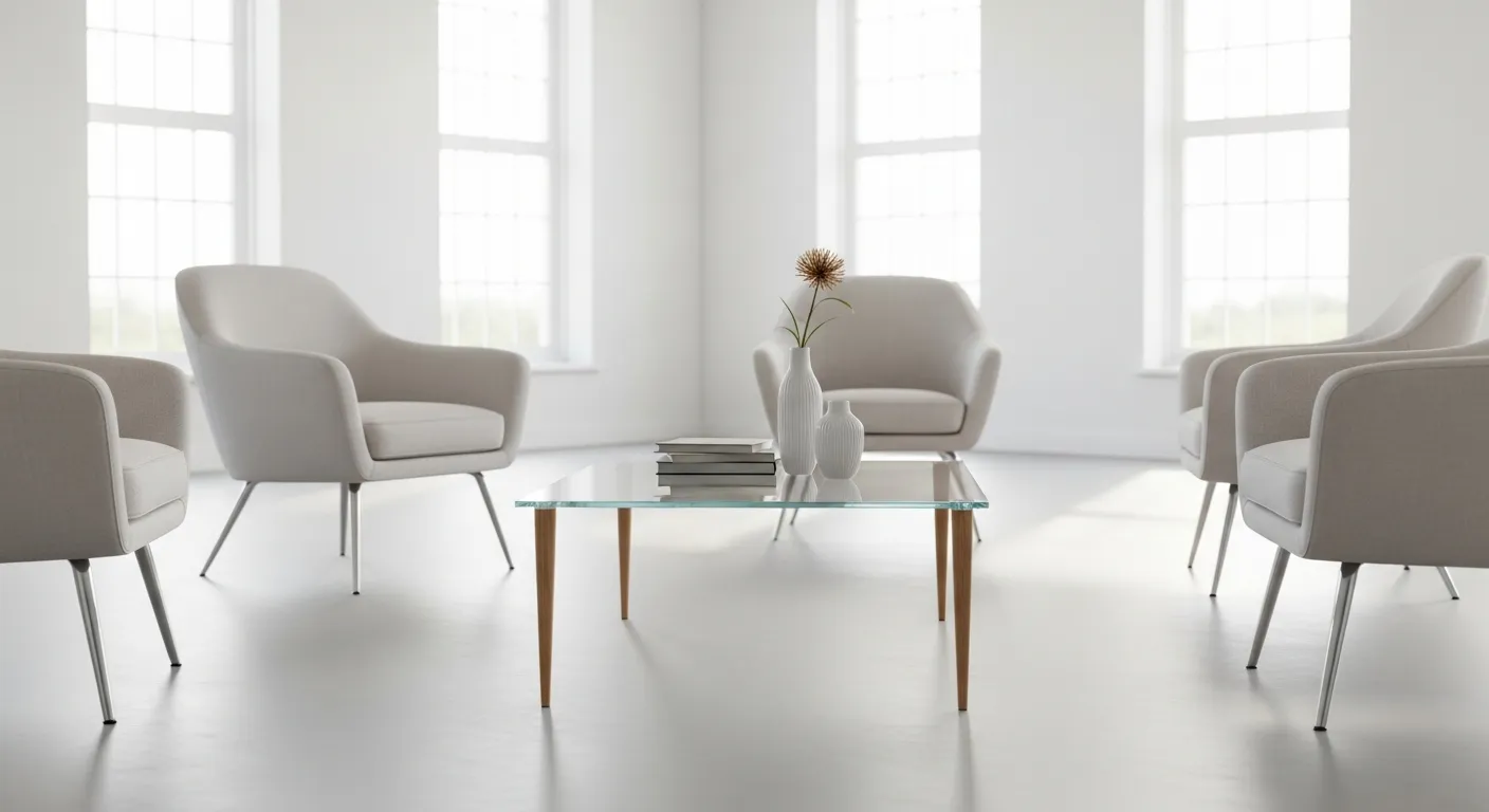 A Contemporary, Brightly Lit Living Room, Exuding an Expansive, Airy Ambiance