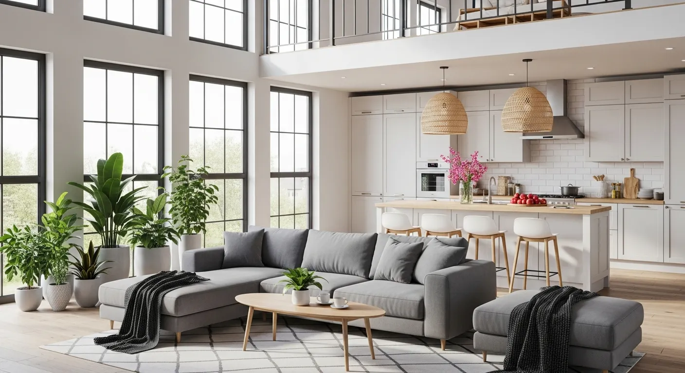 A Contemporary, Two-story Open-plan Loft Apartment Bathed in Abundant Natural Light