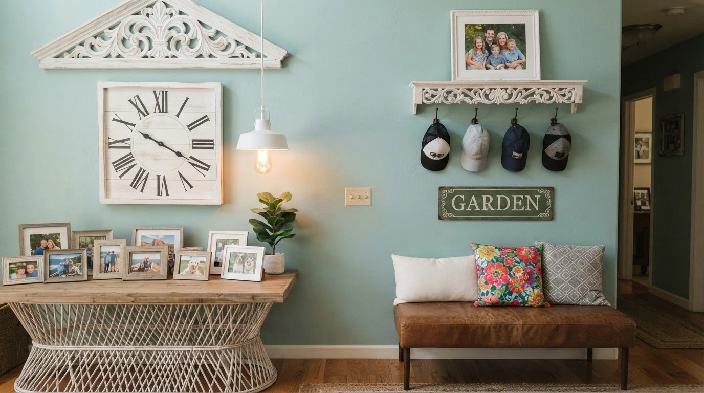 A Cozy and Meticulously Decorated Home Interior Under Soft, Warm Ambient Lighting