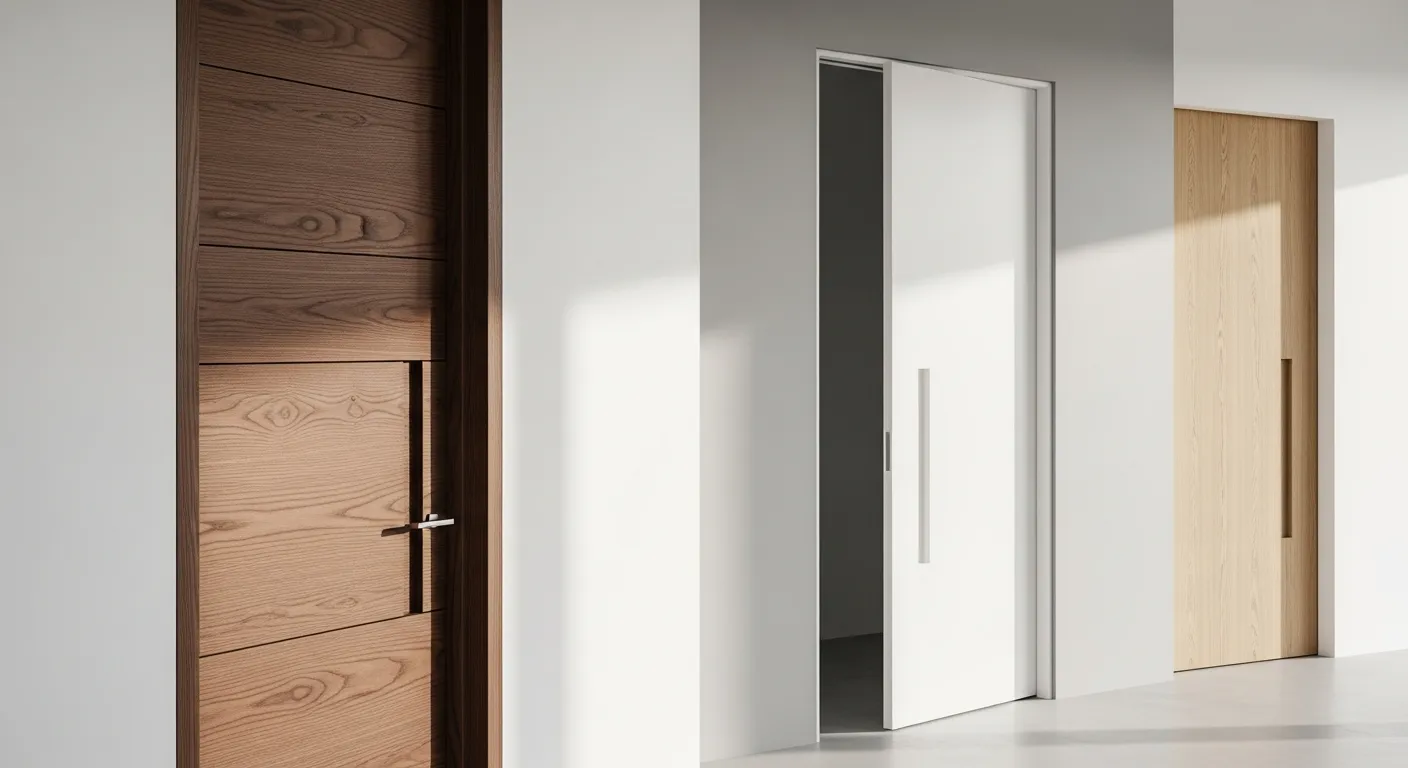 A Detailed, Eye-level Shot Captures the Profound Visual Impact of Door Thickness