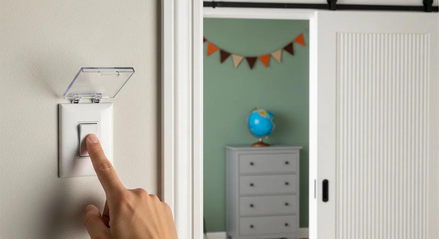 A Hand Interacting With a Light Switch