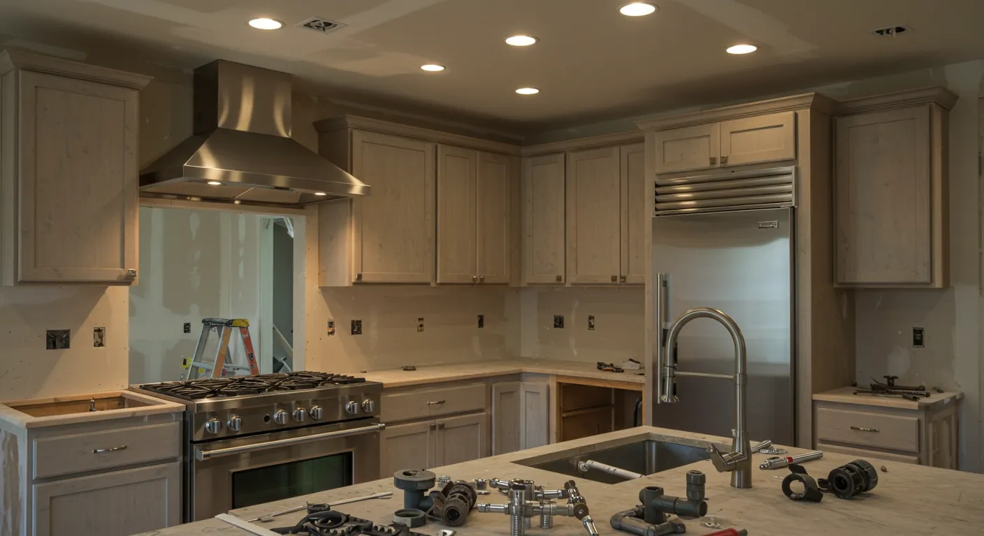 A Kitchen Under Construction A Kitchen Under Construction