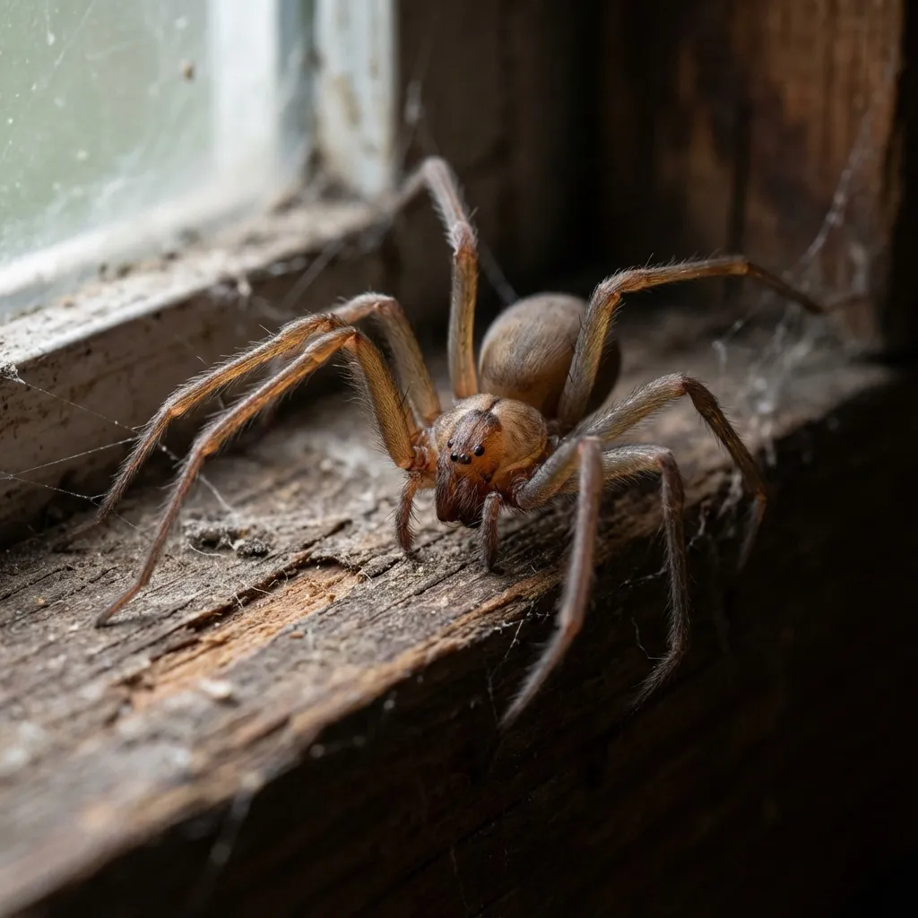A Large Spider Sit on a Windowsill