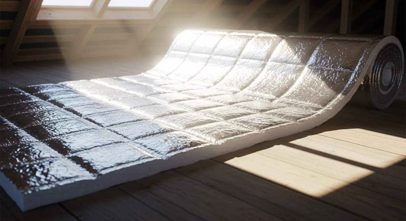 A Large, Unfurled Sheet of Advanced Reflective Insulation
