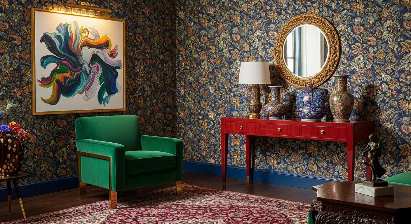 A Lavish Maximalist Living Room Interior