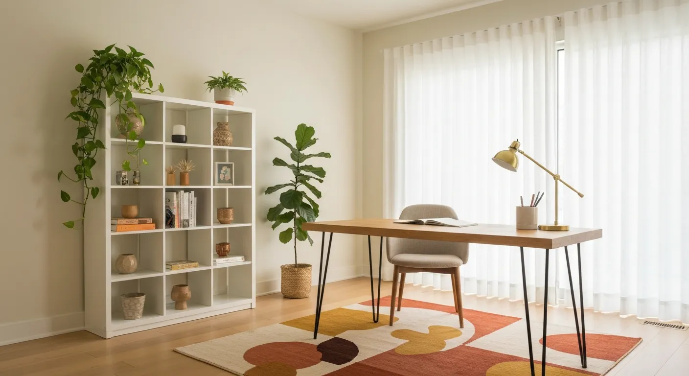 A Meticulously Designed Boho-chic Home Office