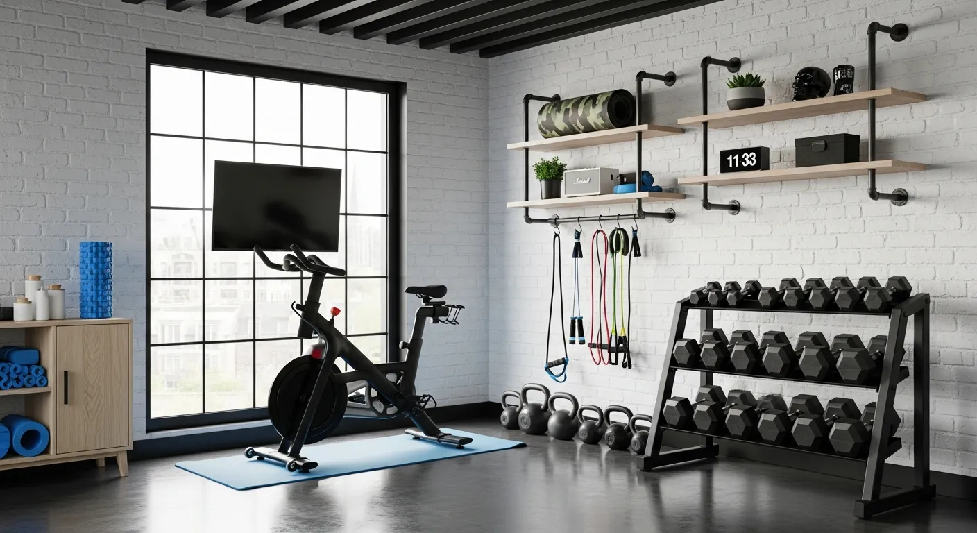 A Meticulously Organized Modern Home Gym