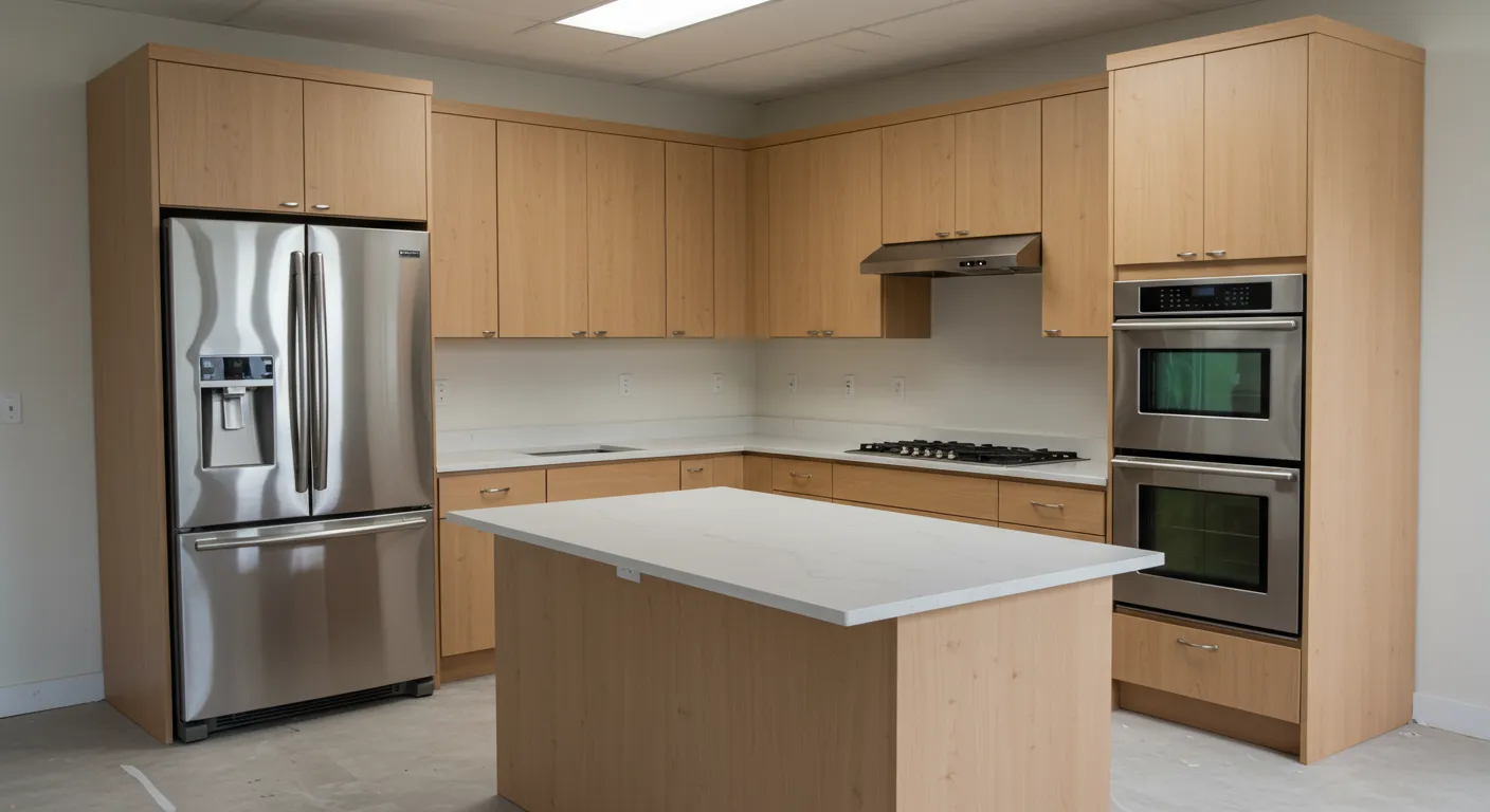 A Modern Kitchen and Undergoing Final Installation A Modern Kitchen and Undergoing Final Installation