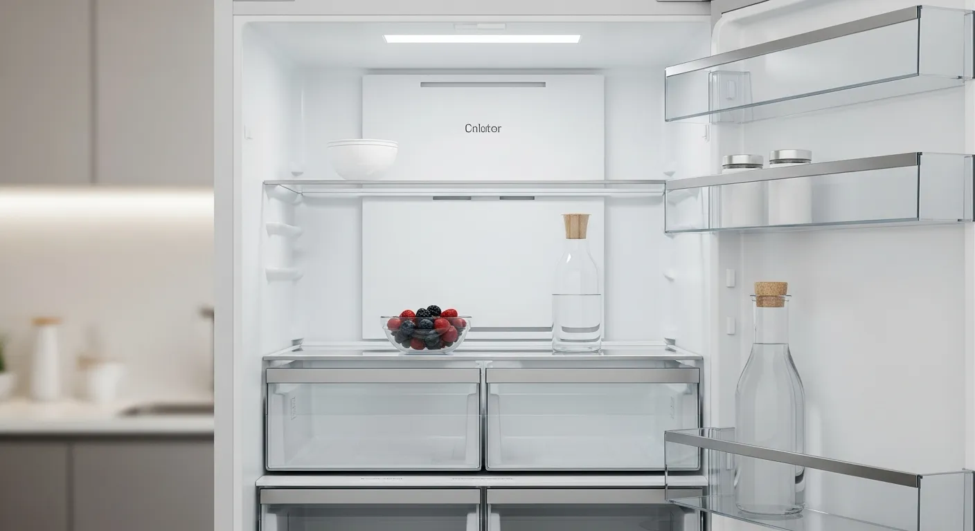 A Modern, Meticulously Clean and Organized Refrigerator Interior