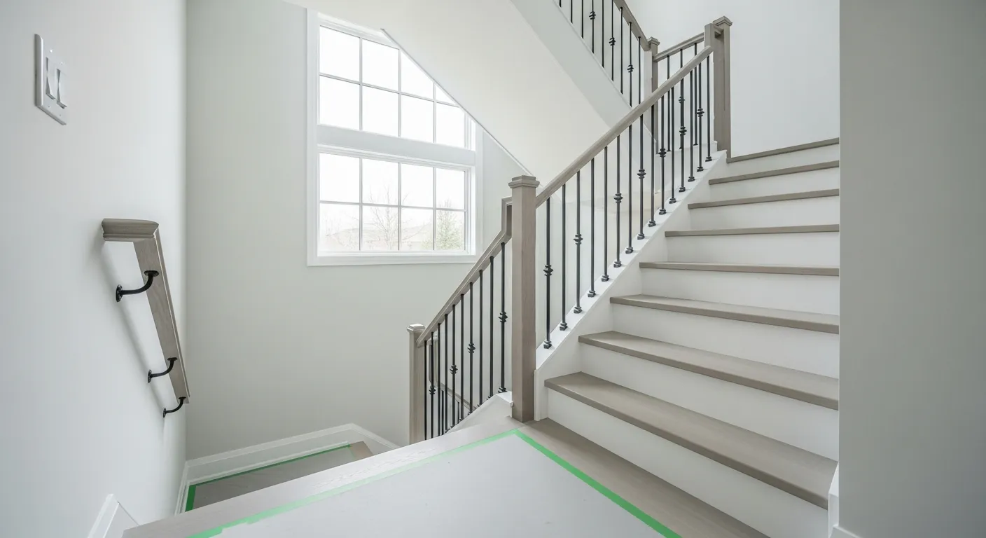 A Modern U-shaped Residential Staircase