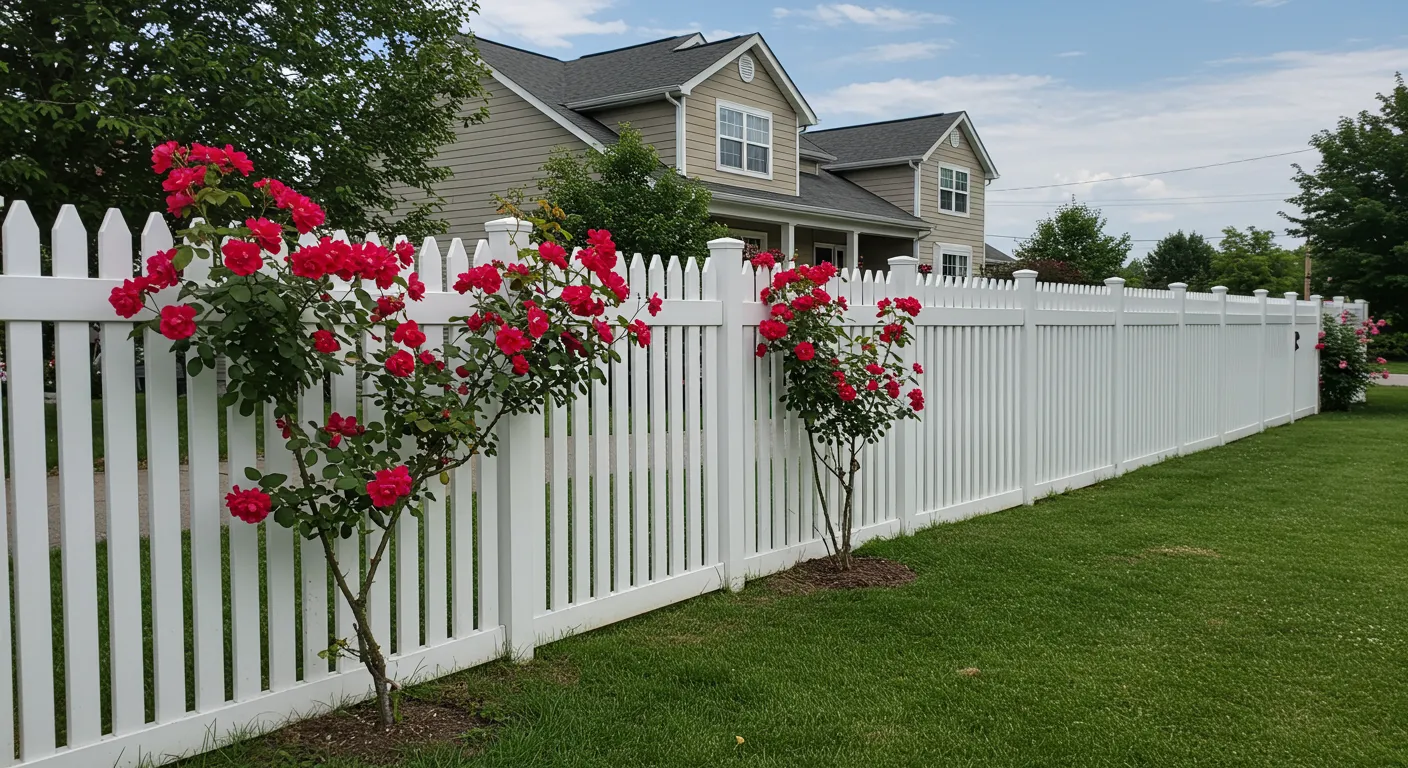 A Newly Painted White Picket Fence A Newly Painted White Picket Fence