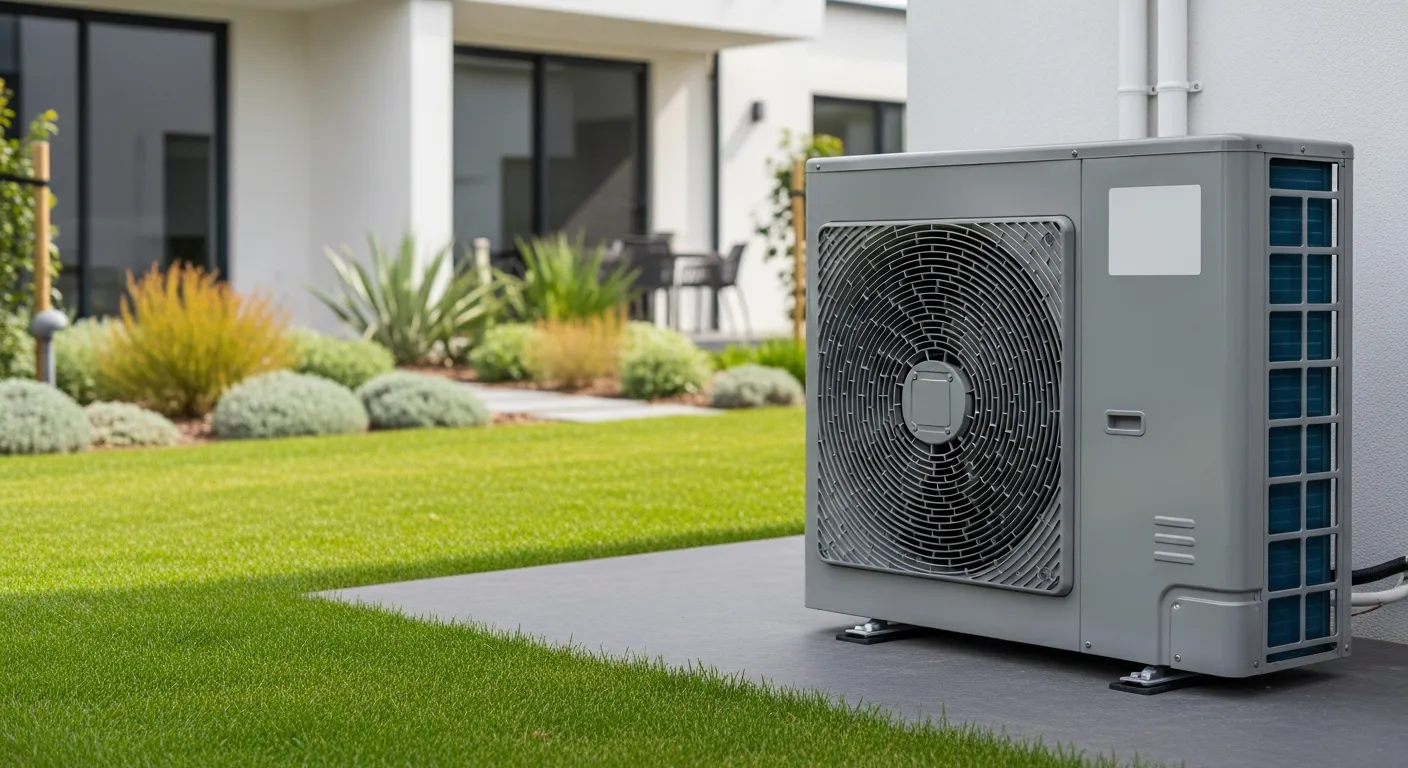 A Pristine, Modern Standard Split Heat Pump HVAC System