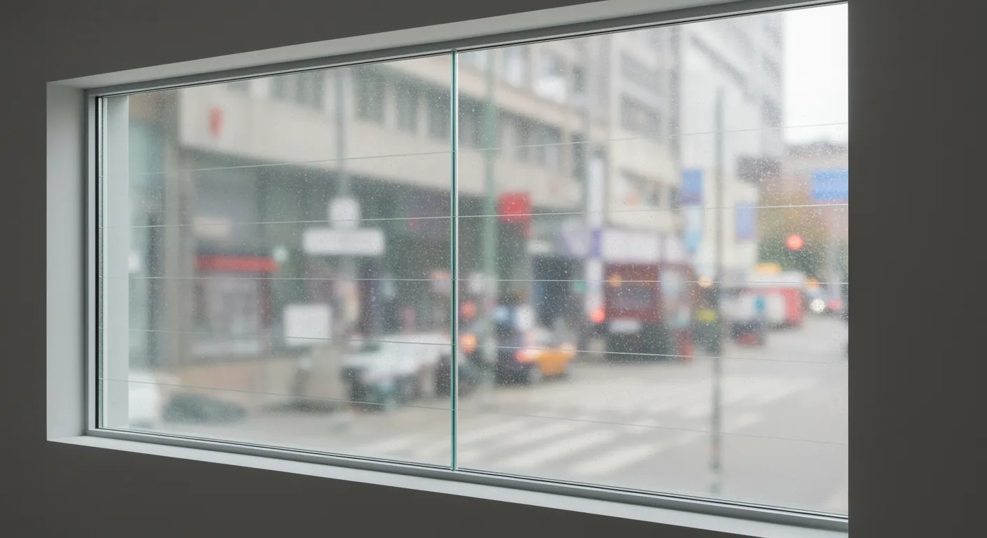 A Pristine Sound-reducing Window, Made of Multiple, Subtly Layered Panes of Specialized Acoustic Glass