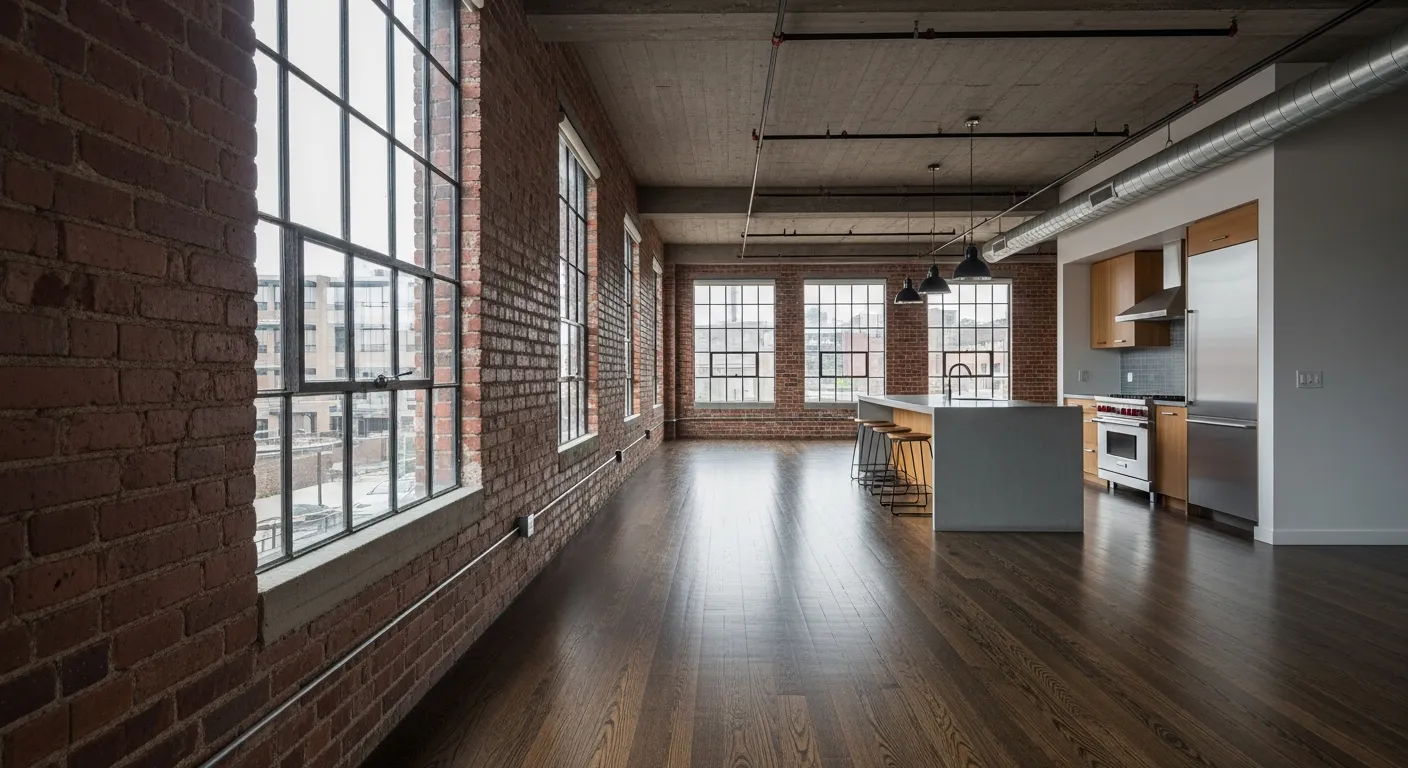A Renovated Hard Loft Apartment in a Converted Industrial Building