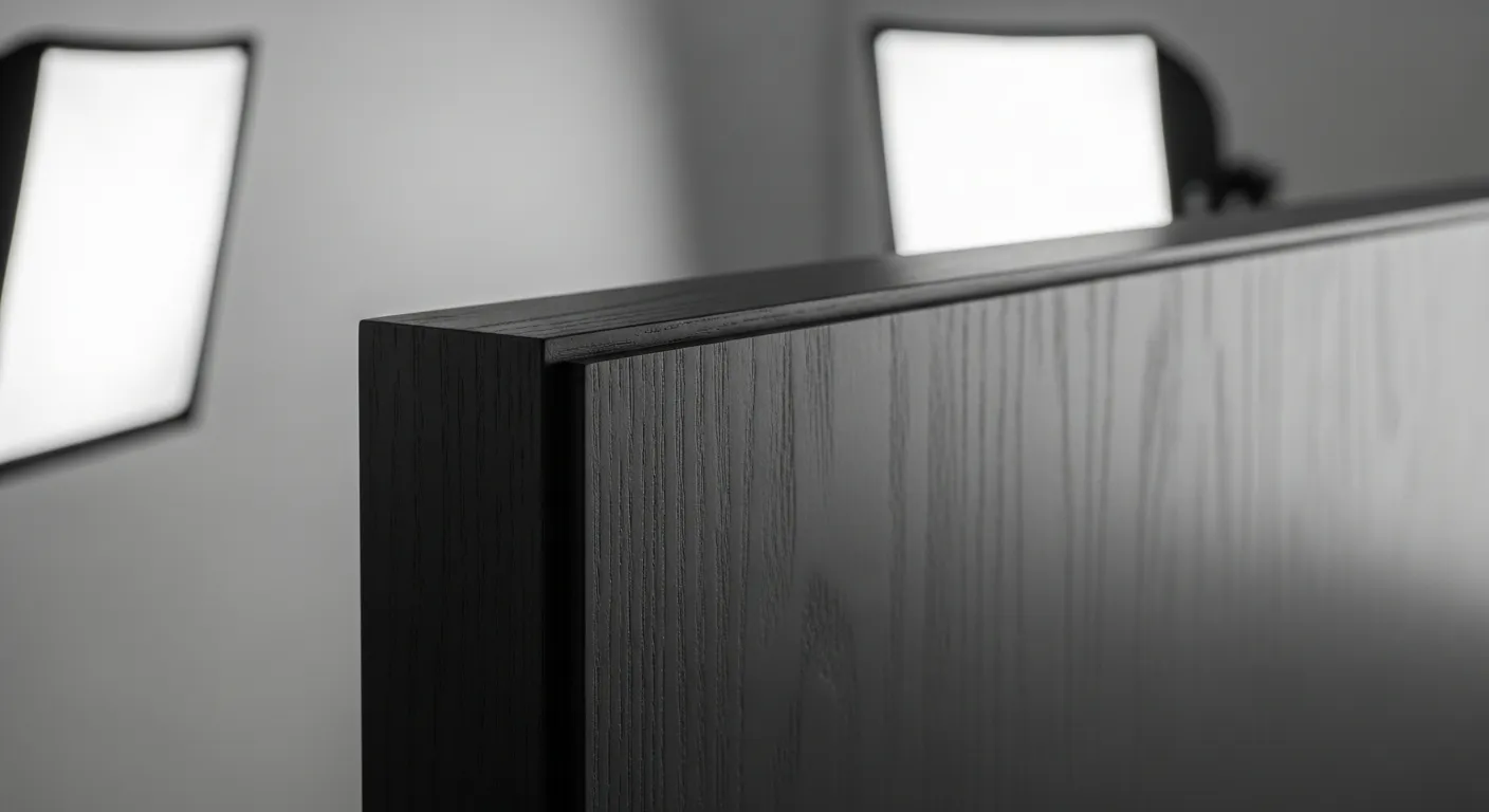 A Sleek, Minimalist Wooden Panel, Impeccably Coated in ICA 2k Acrylics