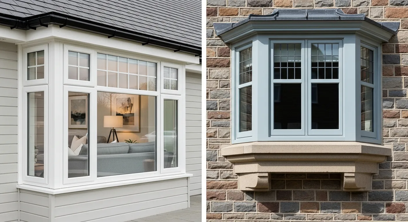 A Split Image of Two Distinct Windows