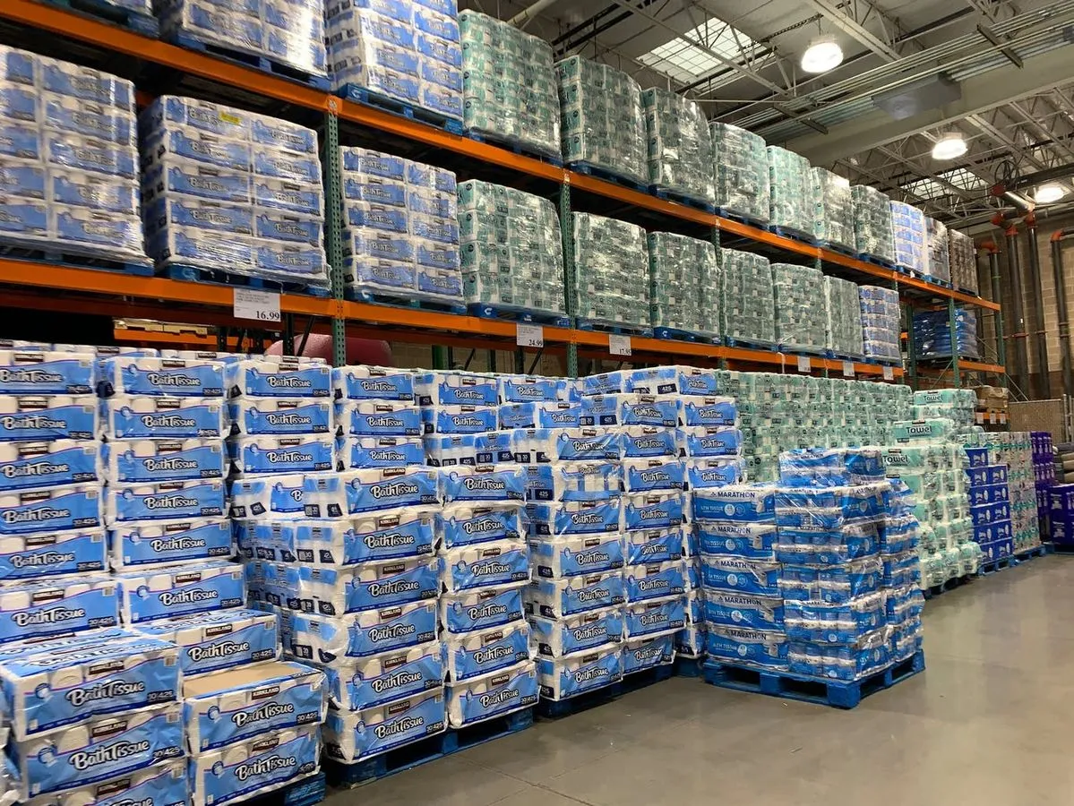 A Stock of Kirkland Bath Tissue