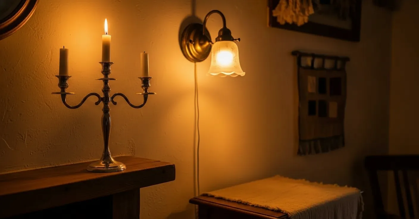 A Warm and Inviting Cottagecore Interior Scene, Bathed in a Soft, Layered Golden Glow