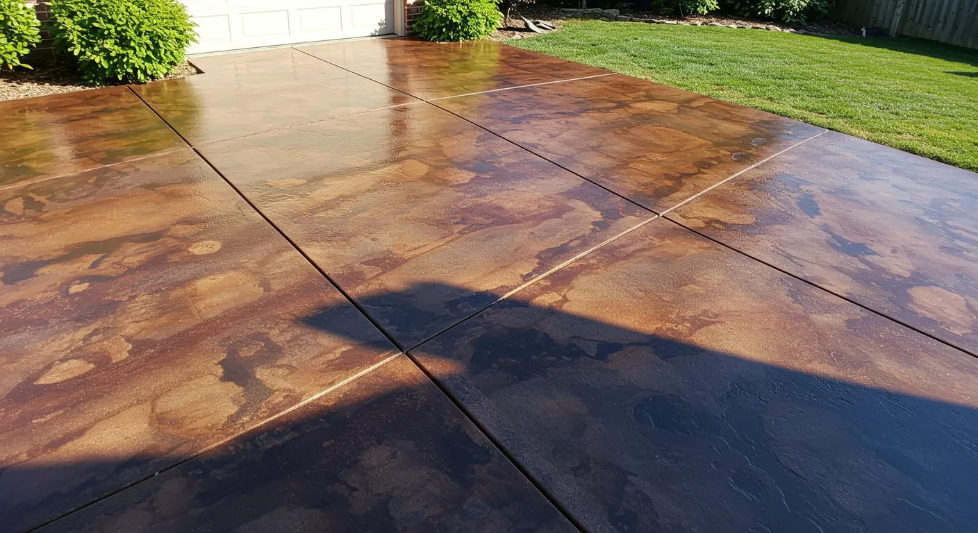 Acid-Stained Design Driveway Acid-Stained Design Driveway
