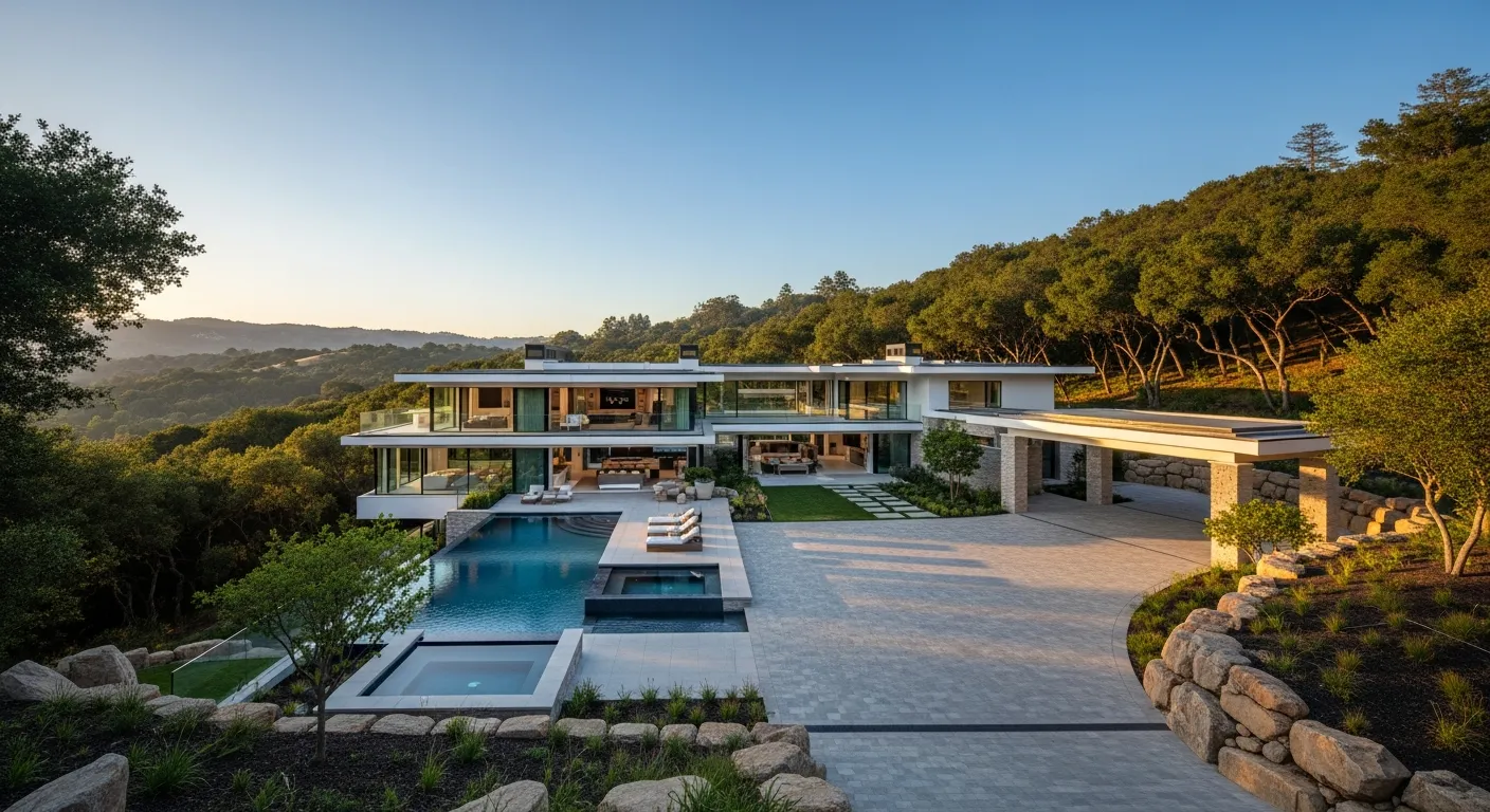 An Expansive, Contemporary Luxury Residence, Meticulously Designed With a Prominent Natural Landscaping Theme