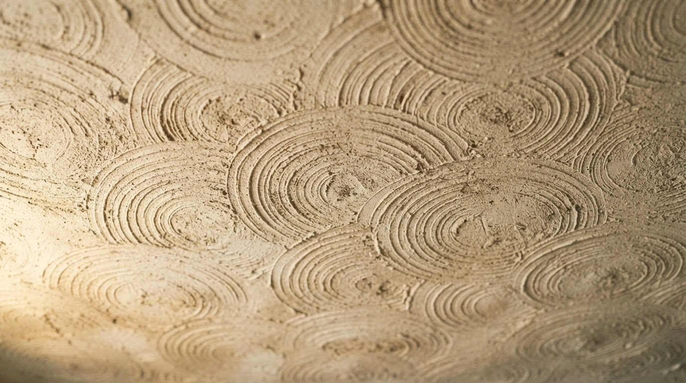 An Exquisitely Sand Swirl Textured Ceiling