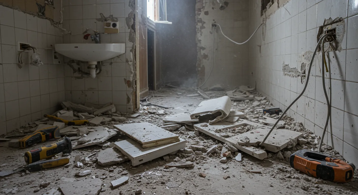 An Old Demolished Bathroom An Old Demolished Bathroom