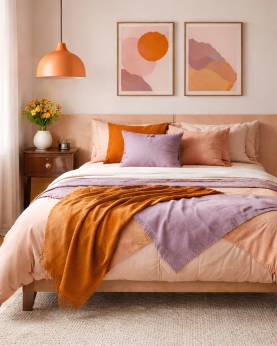 Bedroom With Combination of Accent Colors