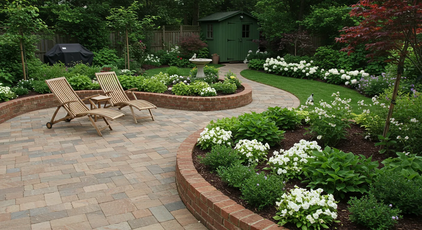 Brick Paved Cottage Garden Brick Paved Cottage Garden