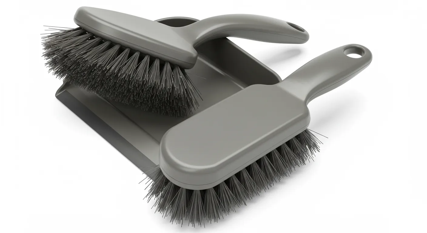 Broom Mini Hard Whisk and Snap-On Dustpan Broom Mini Hard Whisk and Snap-On Dustpan