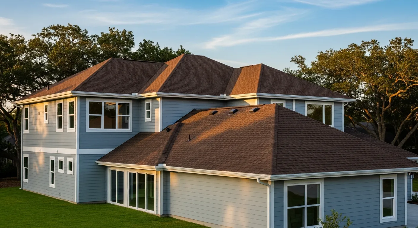 Brown Roof With Gray Siding