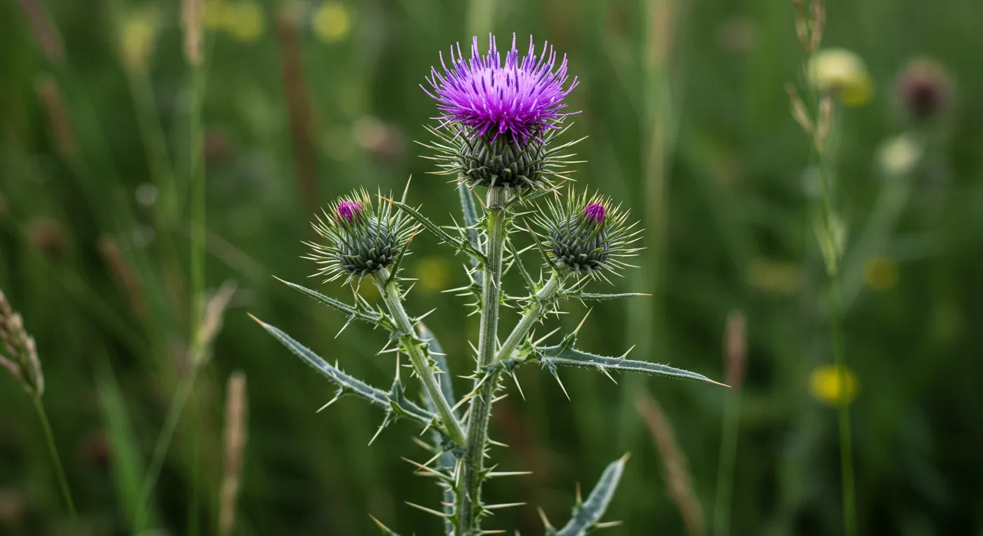 Canada Thistle With Sharp Spines Canada Thistle With Sharp Spines