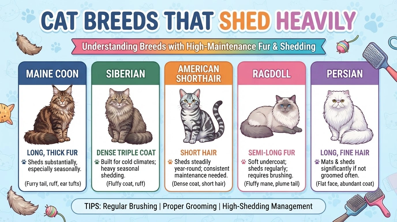 Cat breeds that shed heavily