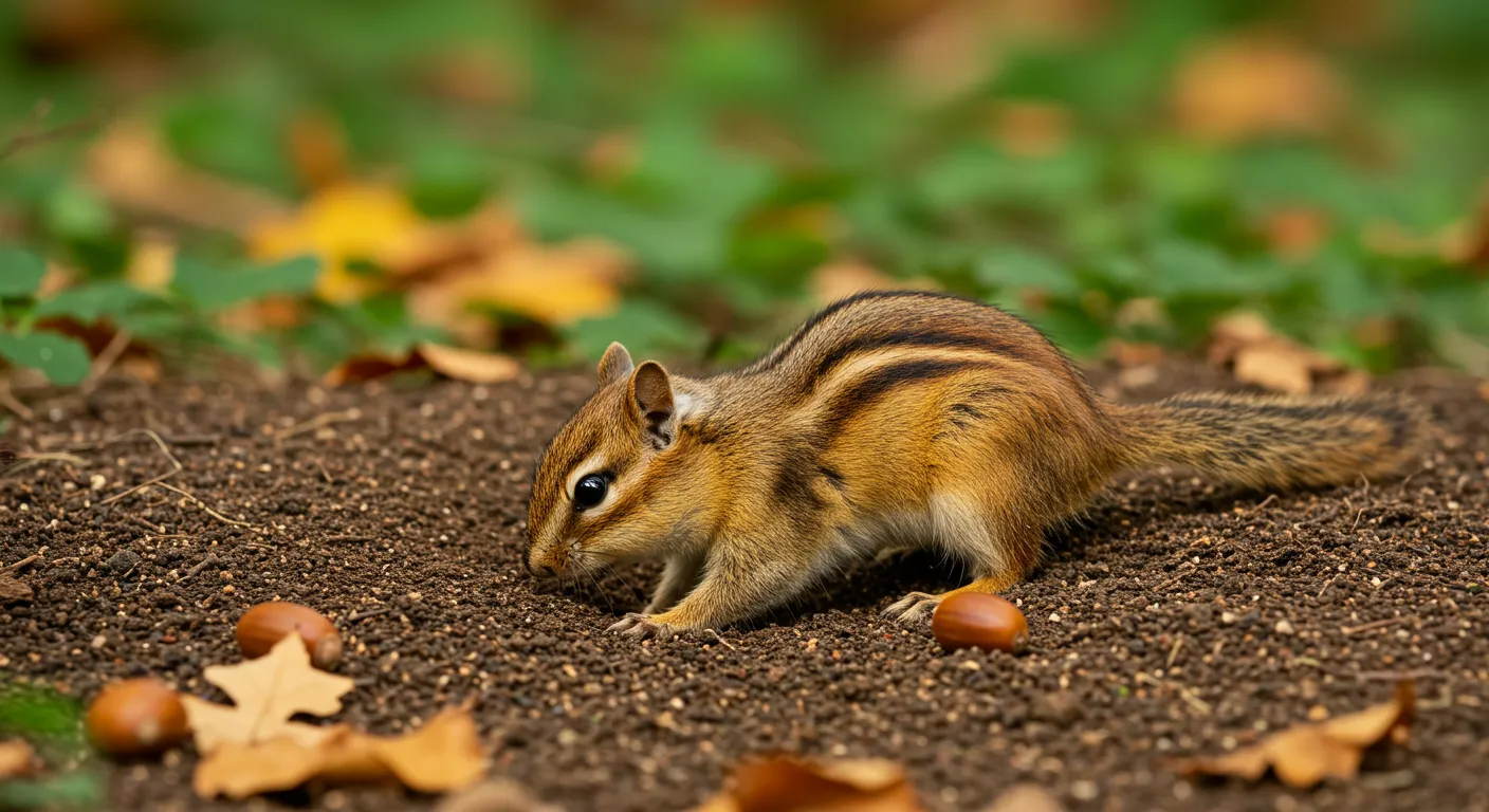 Chipmunk Digging a Burrow Chipmunk Digging a Burrow