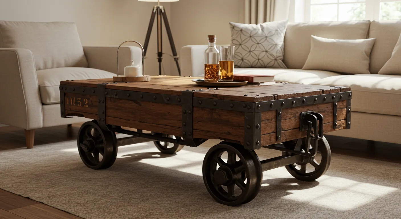 Classic Railway Cart Table Classic Railway Cart Table