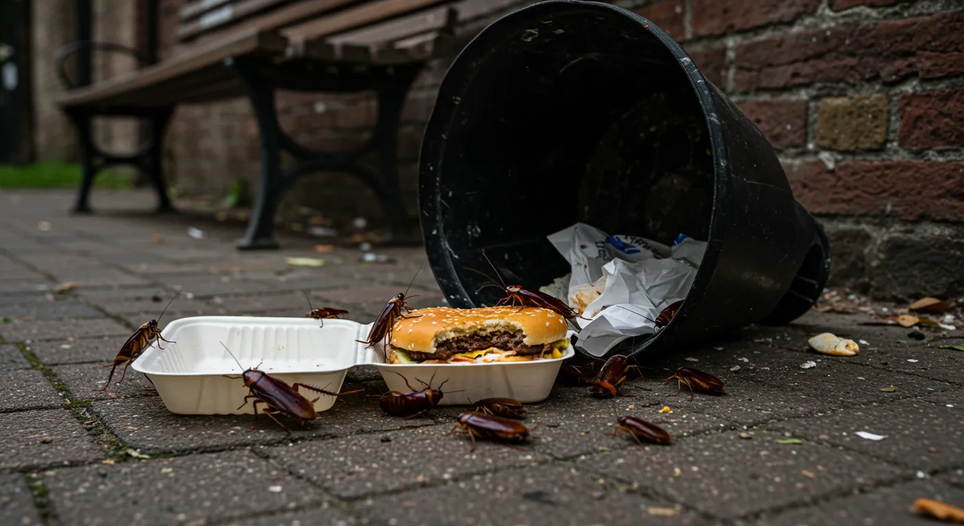 Cockroaches Around The Leftover Food Cockroaches Around The Leftover Food