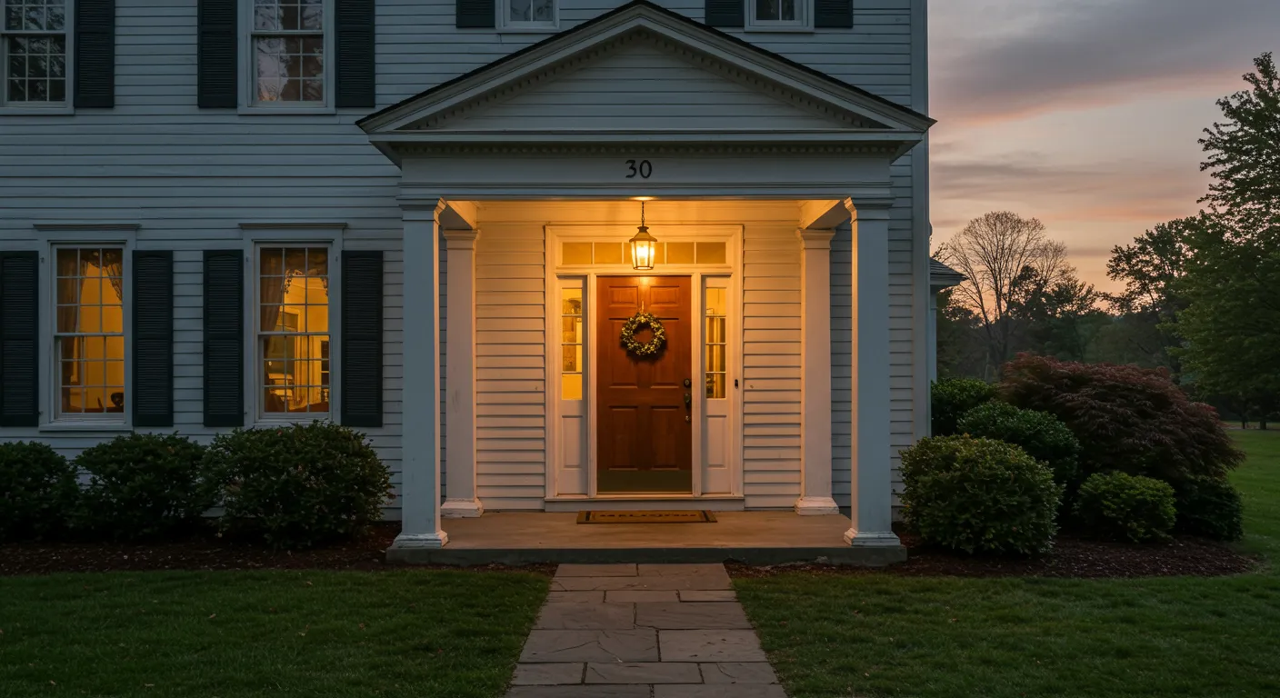 Colonial Style Home Entrance Colonial Style Home Entrance