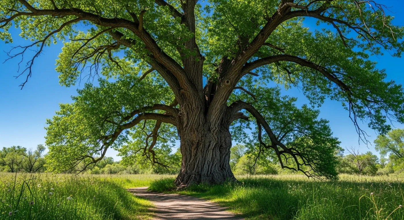 Very Wide Trunk Green Tree Very Wide Trunk Green Tree