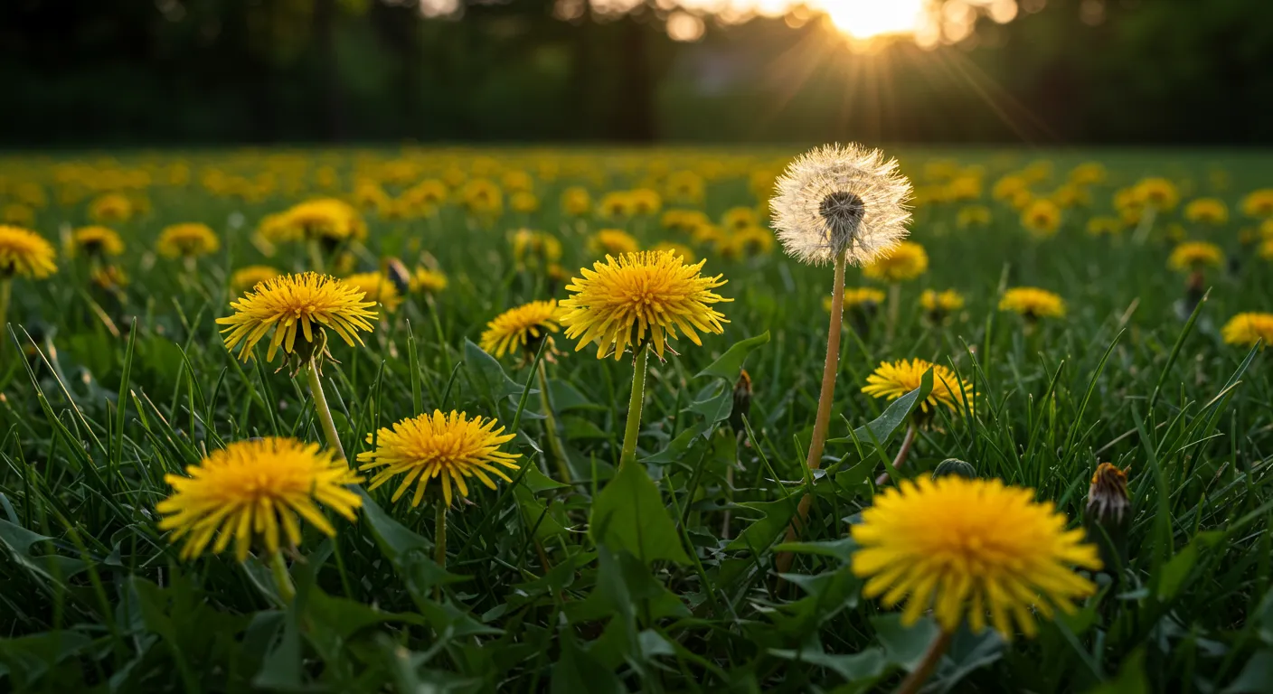 Dandelions Invading a Perfectly Manicured Lawn Dandelions Invading a Perfectly Manicured Lawn