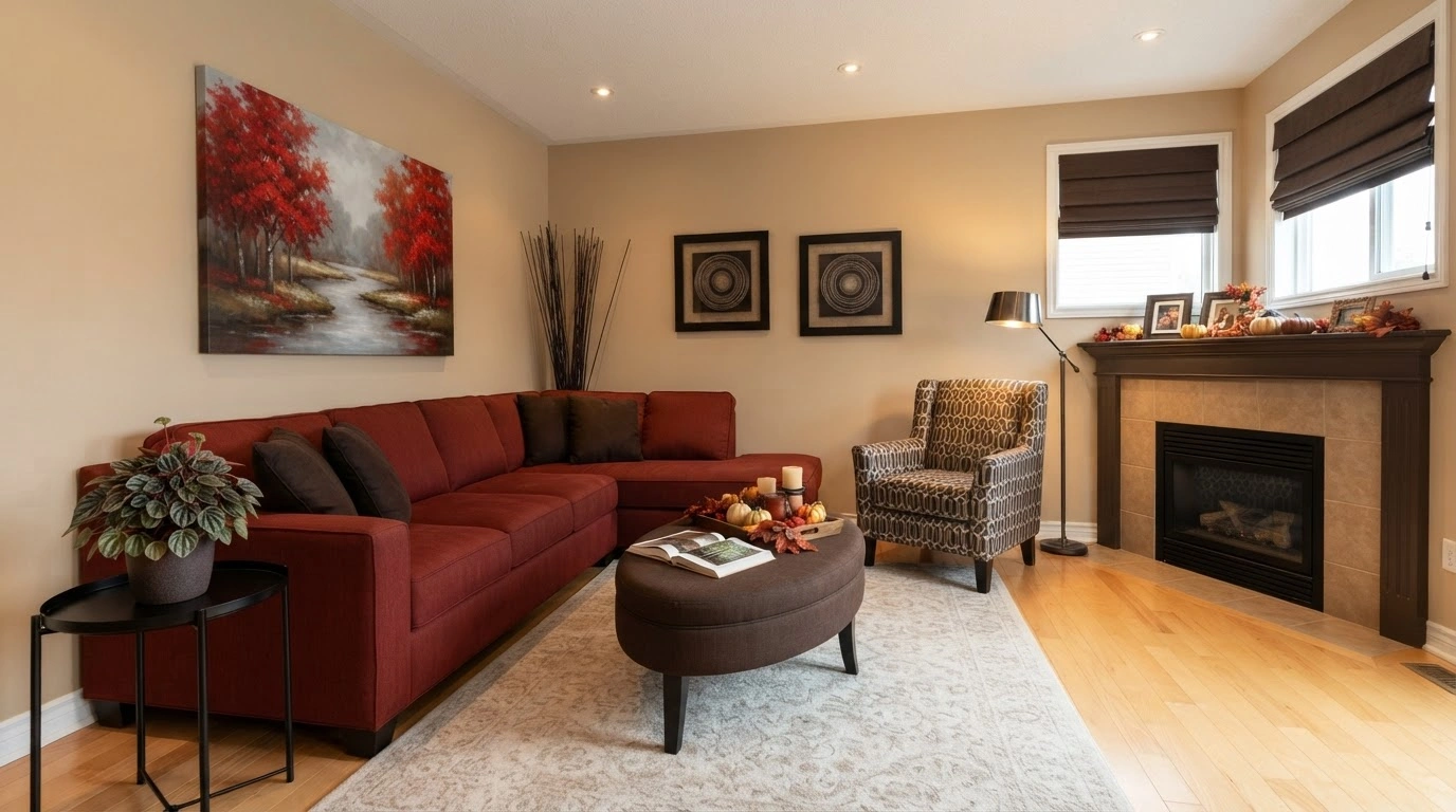 The Walls Throughout the Room Are Painted a Warm, Light Beige Color
