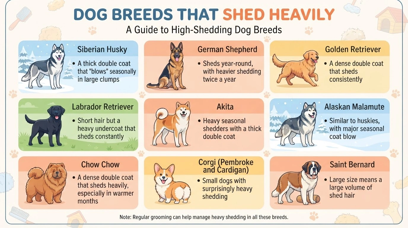  Dog breeds that shed heavily