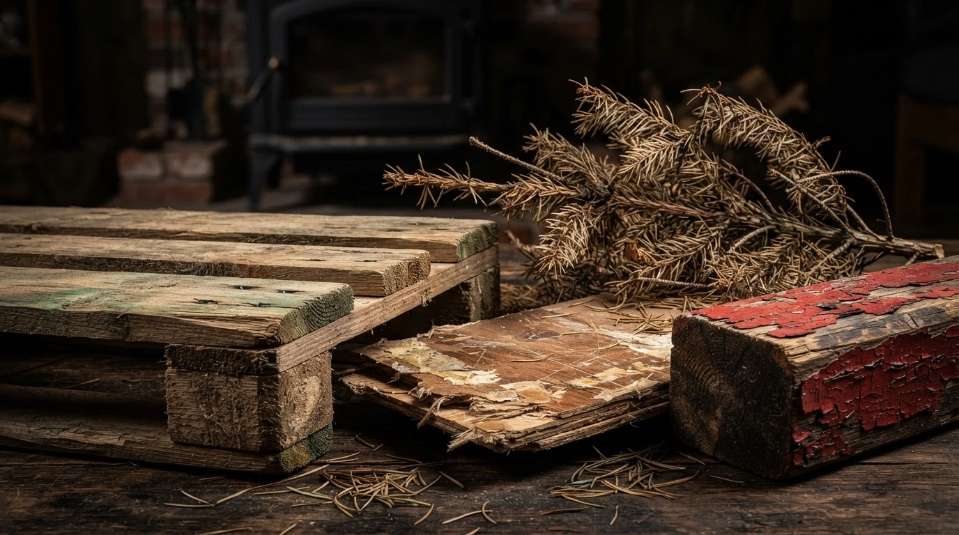 A Stark Arrangement of Prohibited Wood Stove Fuel