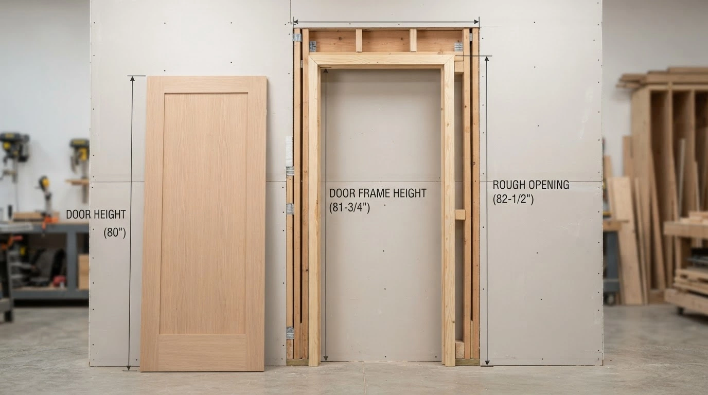 The Precise Differences Between Door Height, Door Frame Height, and Rough Opening Measurements