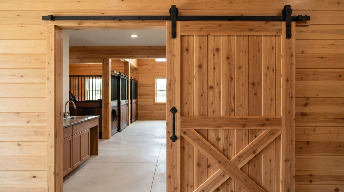 Double Barn Doors Featuring X-Brace