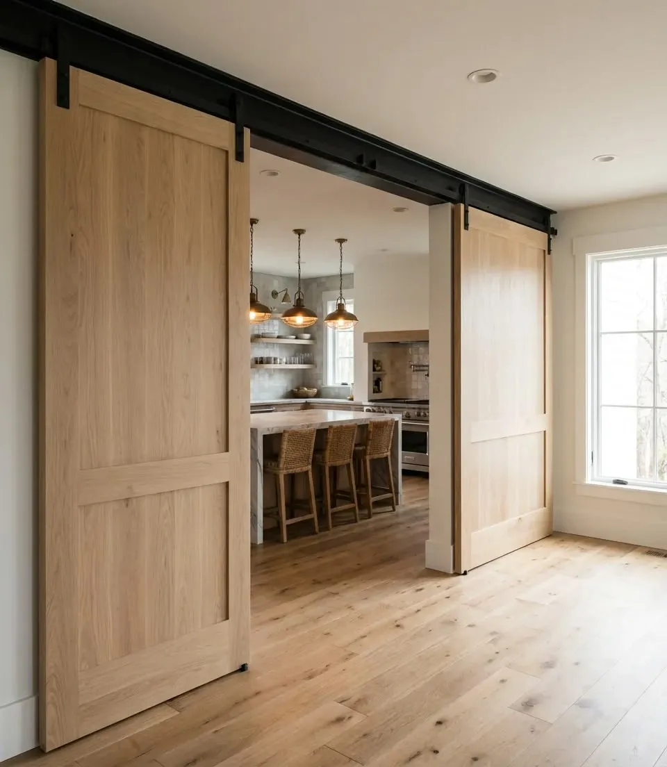 Double Barn Doors for Kitchens
